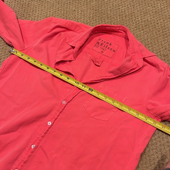 Frank & Eileen Mary Classic Shirtdress Famous Denim Neon Pink - Picture 11 of 12